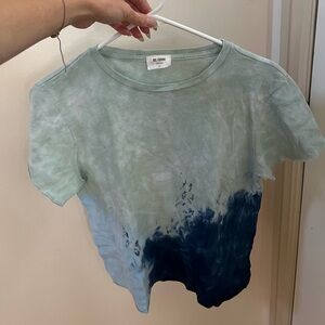 Intermix Re/Done Blue Tie Dye T Shirt Brand New